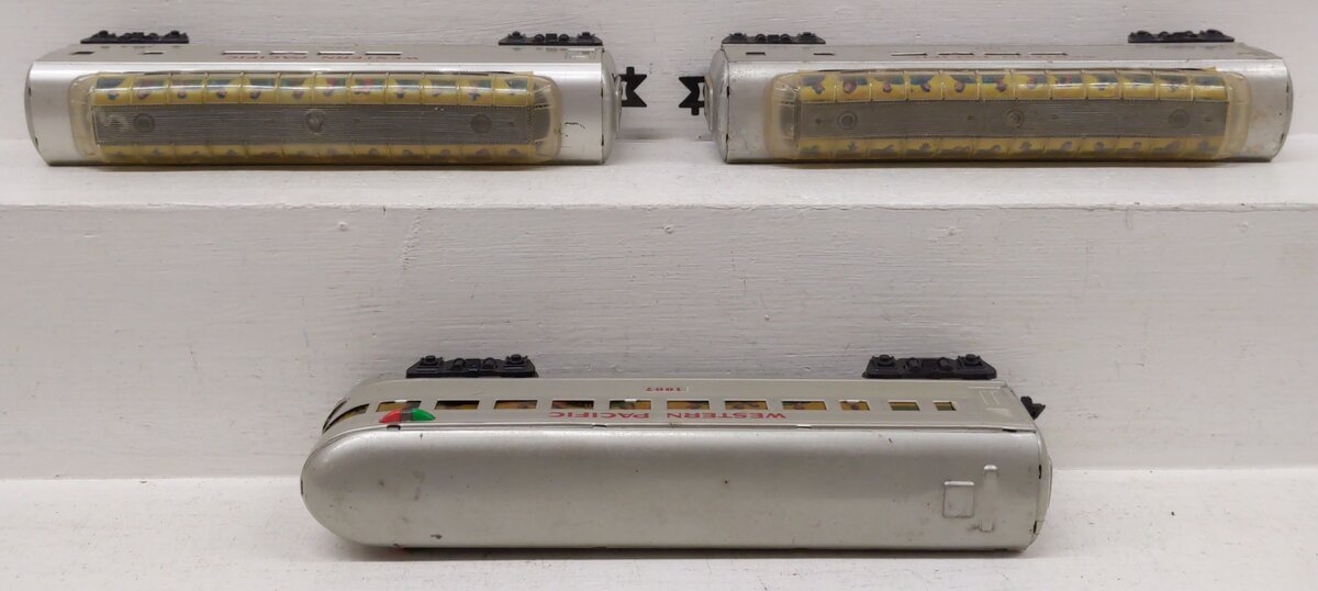 Marx Vintage O Western Pacific Passenger Cars [3]: 1007 & (2) 1217