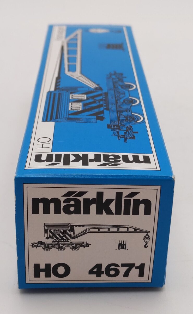 Marklin 4671 HO Scale Crane Car with Operating Crane EX/Box