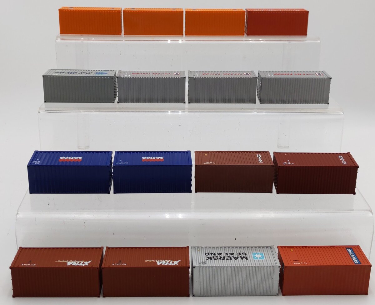 Walthers HO Scale 20' Corrugated Containers [16] EX