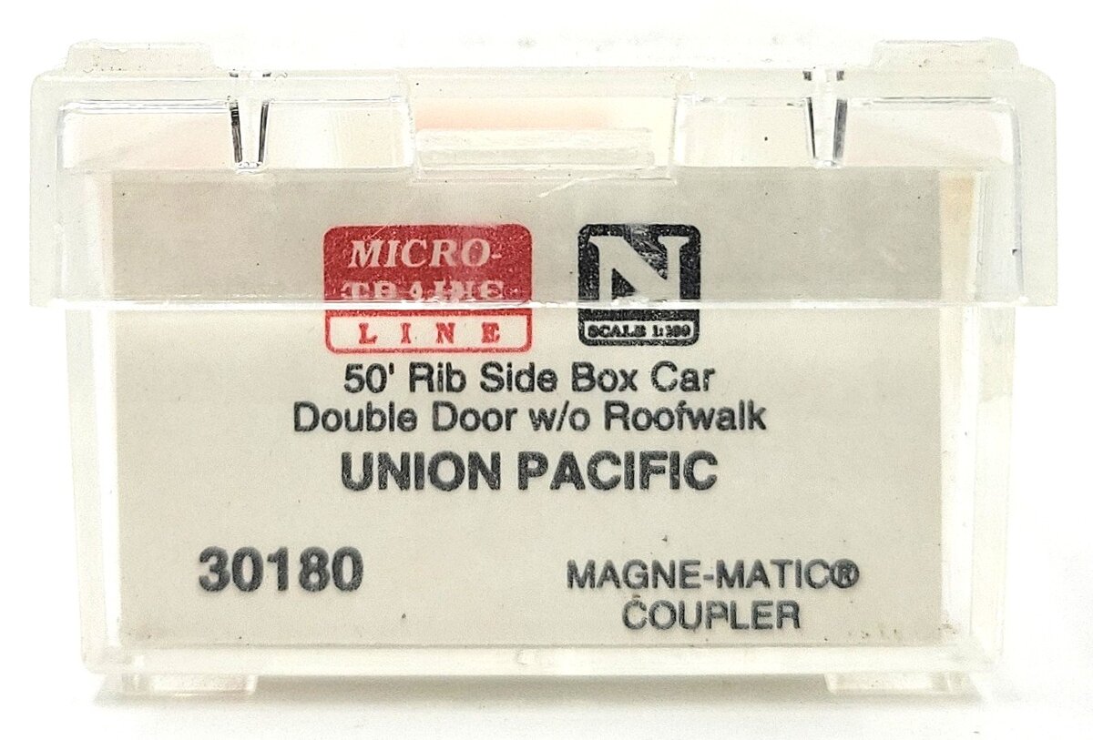 Micro-Trains 03000180 N Union Pacific 50' Double Door Rib Side Boxcar #300305 EX/Box