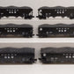 MTH 20-97061 O Norfolk & Western Premier 4-Bay Hopper Freight Cars (Set of 6) EX