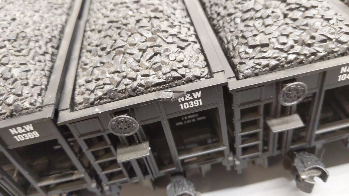MTH 20-97061 O Norfolk & Western Premier 4-Bay Hopper Freight Cars (Set of 6) EX