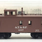 Micro-Trains 05100100 N AT&SF 34' Wood Sheathed Caboose w/Straight Cupola #1207 EX/Box