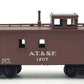 Micro-Trains 05100100 N AT&SF 34' Wood Sheathed Caboose w/Straight Cupola #1207 EX/Box