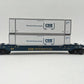 MTH 30-4213A O Gauge CSX Husky Stack Car w/ Intermodal Containers #620156 EX