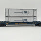 MTH 30-4213B O Modern CSX Husky Stack Car #620168 EX