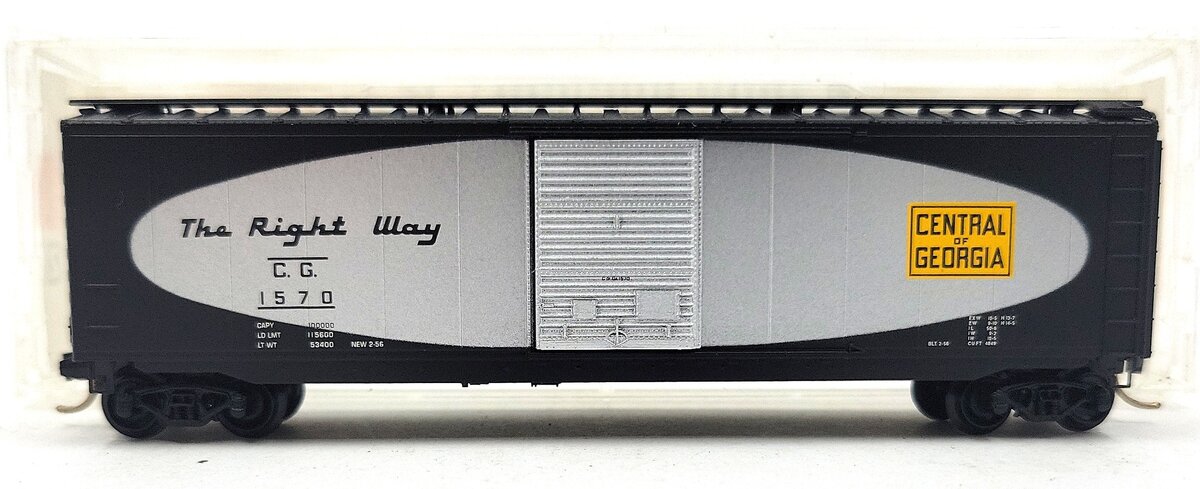 Micro-Trains 03100280 N Central of Georgia 50' Standard Single Door Boxcar #1570 LN/Box
