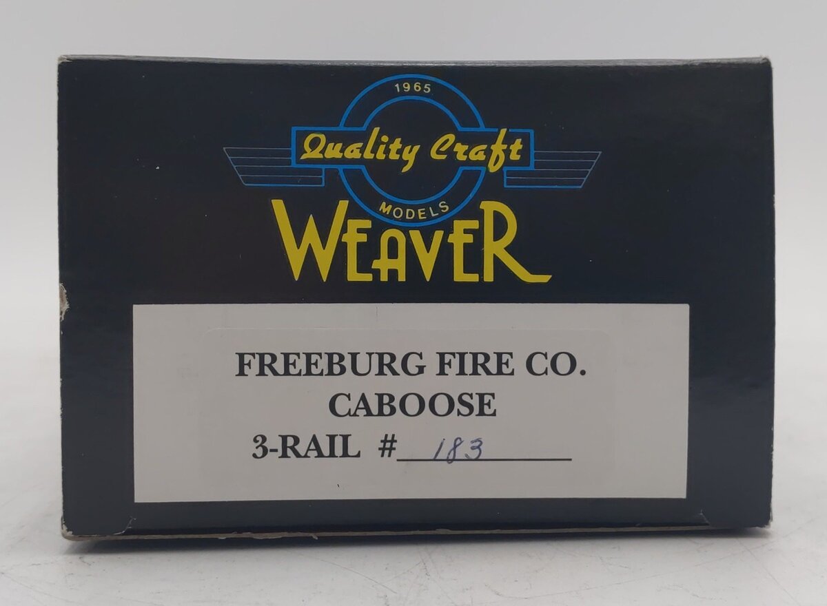 Weaver 183 O Gauge Freeburg Fire Co. Caboose #1948 - 3 Rail LN/Box