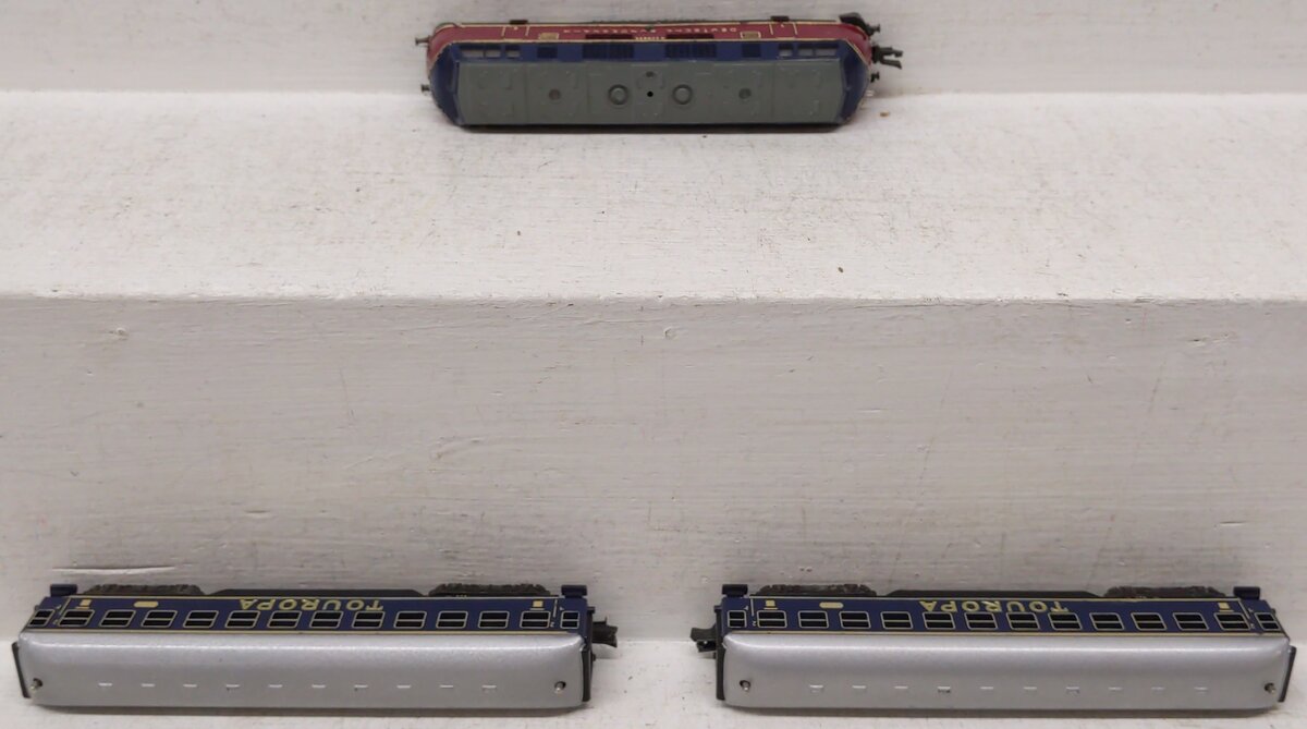 Rokal TT Scale German Federal Railway "Touropa-Expres" Passenger Car Starter Set VG/Box
