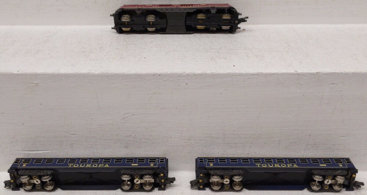 Rokal TT Scale German Federal Railway "Touropa-Expres" Passenger Car Starter Set VG/Box
