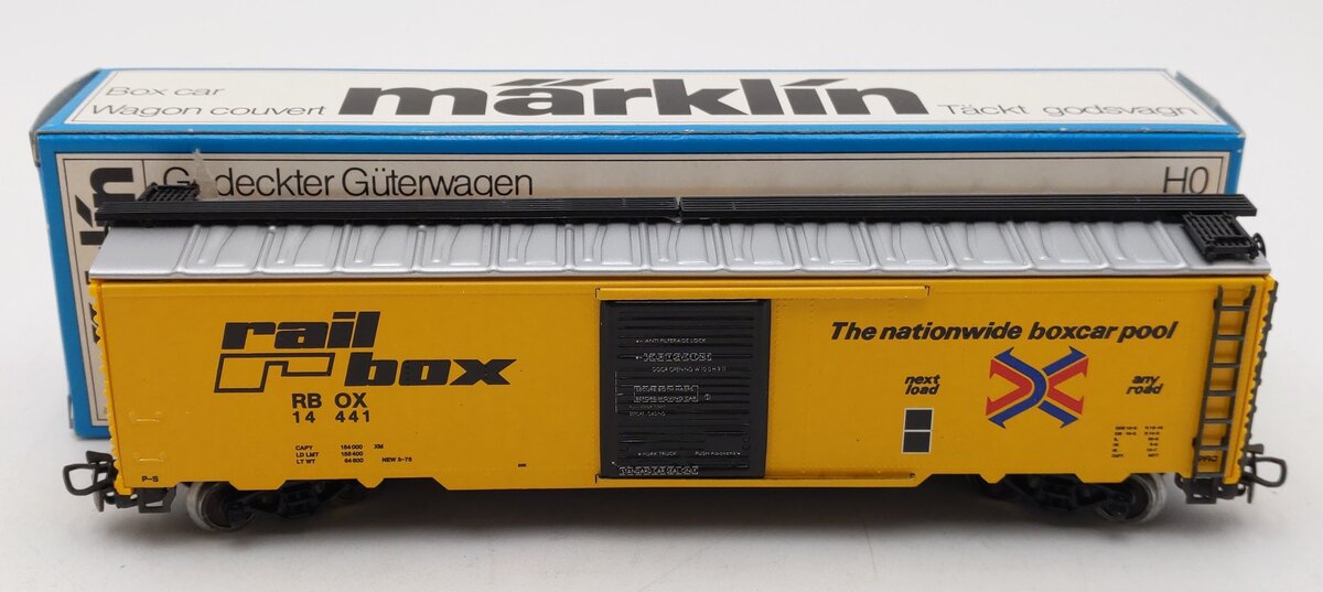 Marklin 4773 HO Scale Railbox Boxcar #14441 LN/Box