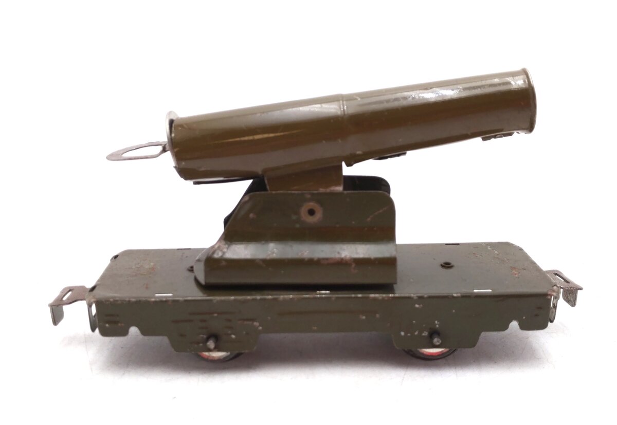 Marx 572G O Gauge Vintage Olive Drab Cannon Car VG