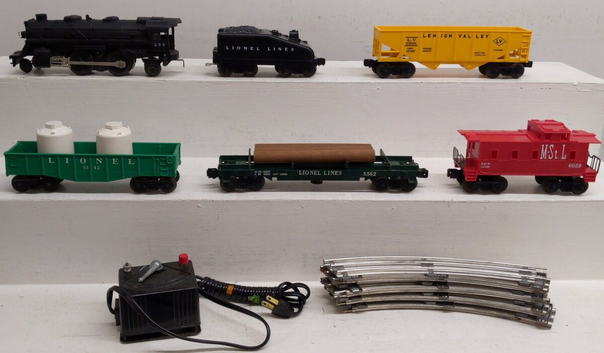 Lionel 11520 Vintage O 233 Steam Locomotive Set VG