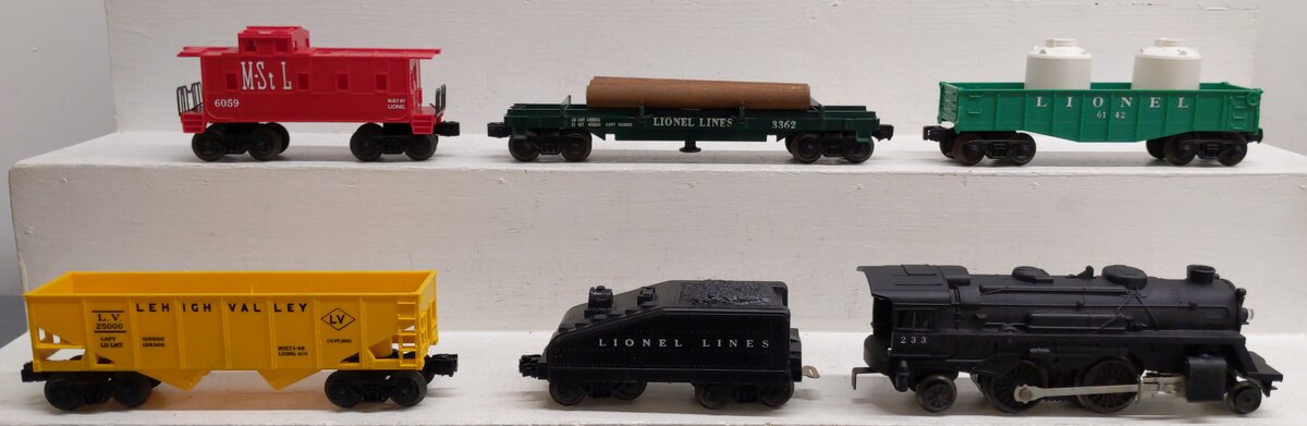 Lionel 11520 Vintage O 233 Steam Locomotive Set VG