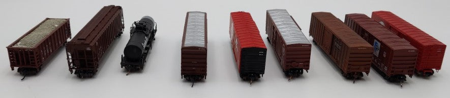 Assorted Micro-Trains, Con-Cor, Athearn and Other N Scale Freight Cars [9] VG/Box