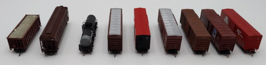 Assorted Micro-Trains, Con-Cor, Athearn and Other N Scale Freight Cars [9] VG/Box