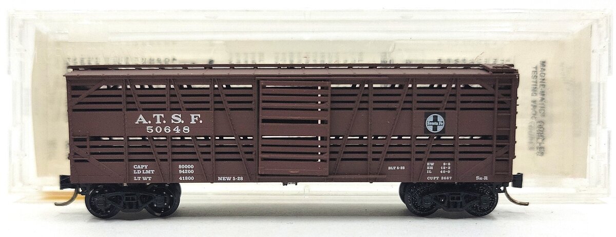 Micro-Trains 03500080 N Santa Fe 40' Despatch Stock Car #50648 EX/Box