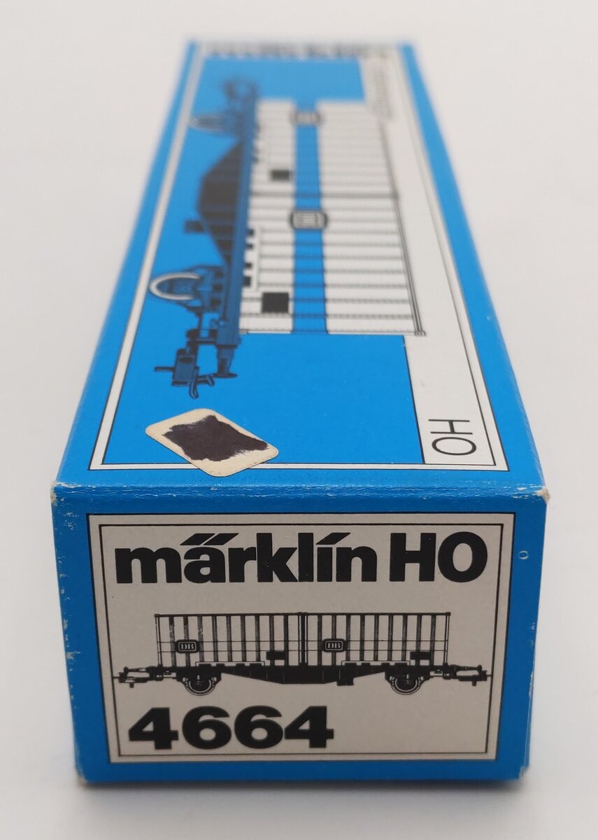 Marklin 4664 HO Scale Flatcar w/ 2 DB Containers EX/Box