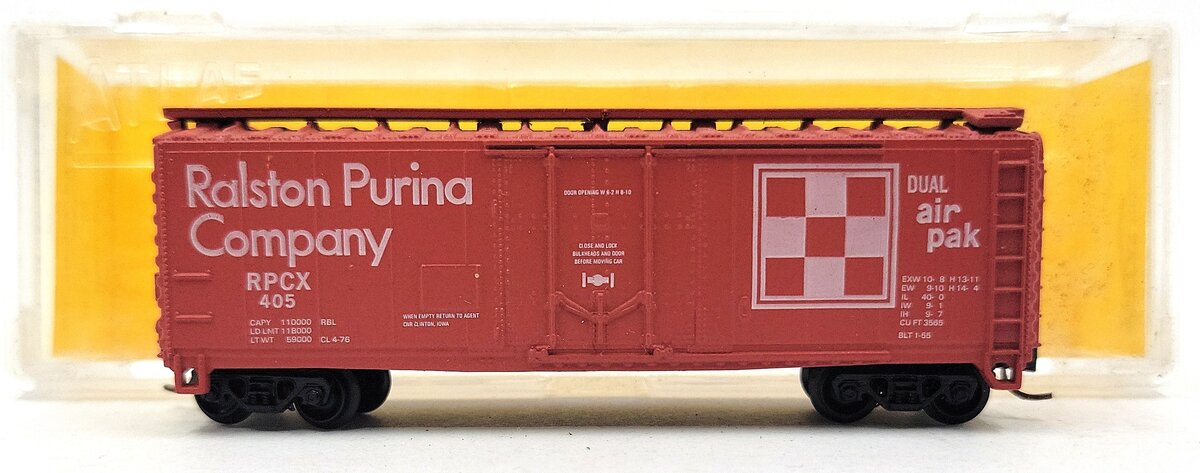 Atlas 3317 N Ralston Purina Boxcar #405 LN/Box
