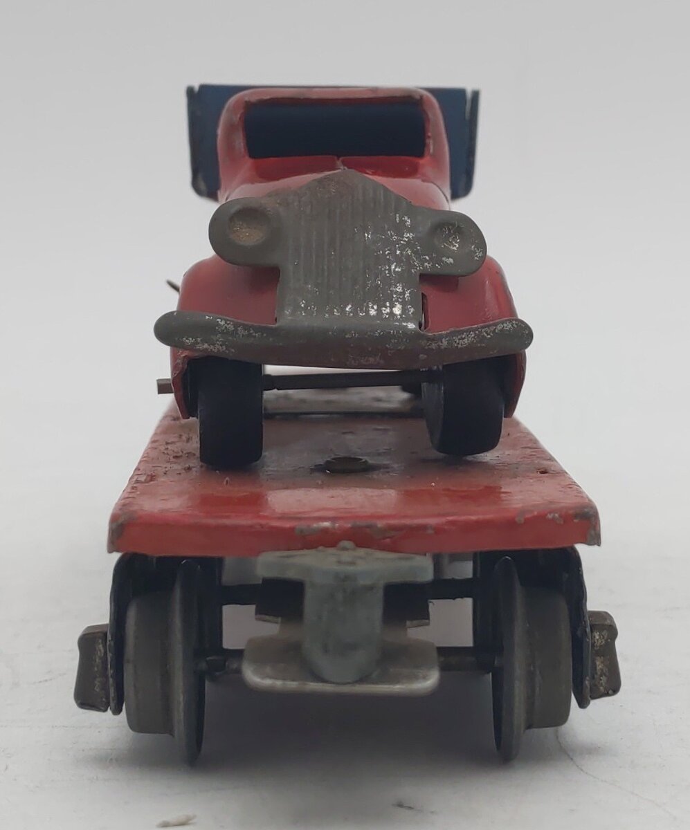 Marx 562 Vintage O Flatcar w/ Red Dump Truck VG