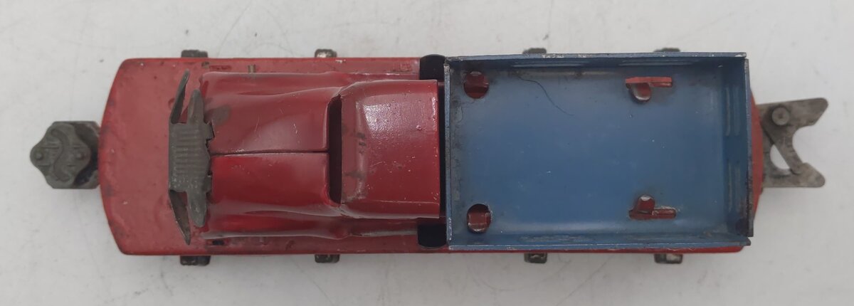 Marx 562 Vintage O Flatcar w/ Red Dump Truck VG