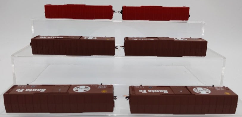 Micro-Trains N Scale Special Runs Santa Fe 50' Standard Single Door Box Cars [6] EX/Box