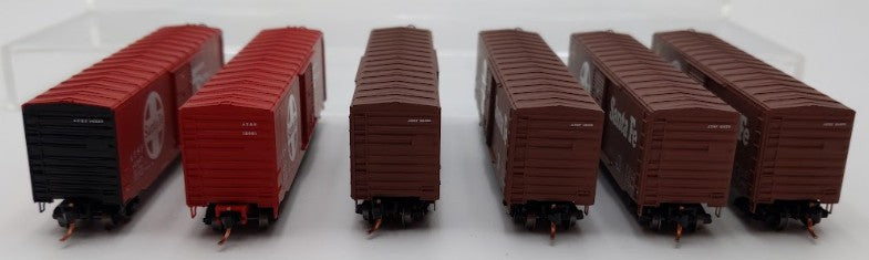 Micro-Trains N Scale Special Runs Santa Fe 50' Standard Single Door Box Cars [6] EX/Box