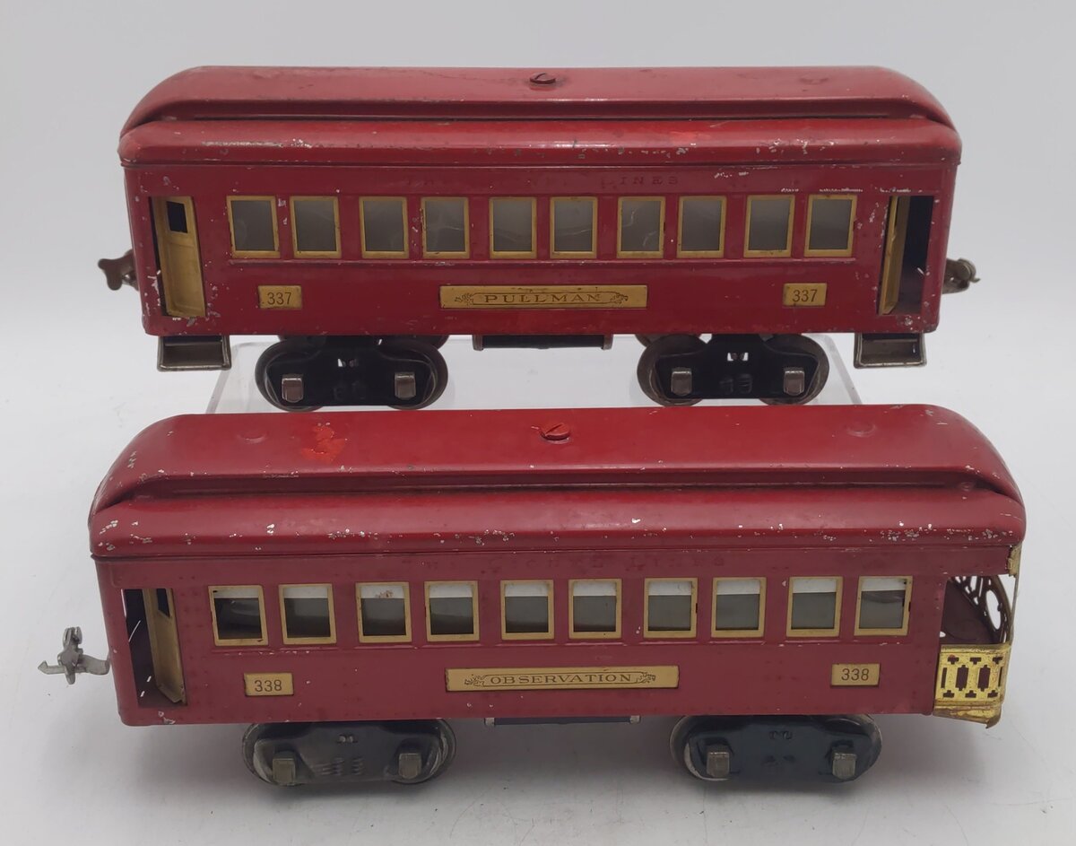 Lionel Vintage Standard Gauge Lionel Lines Passenger Cars: 337, 338 [2]