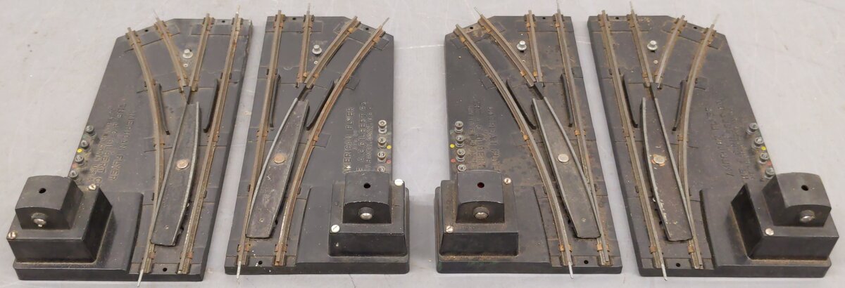American Flyer 26742 Vintage S LH & RH Remote Switch Turnout Two Pairs VG/Box