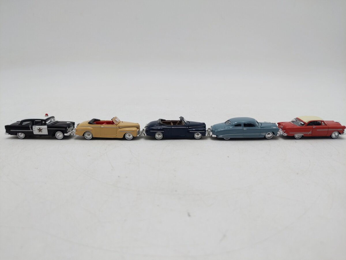 Classic Metal Works N Scale Assorted Cars [5] EX