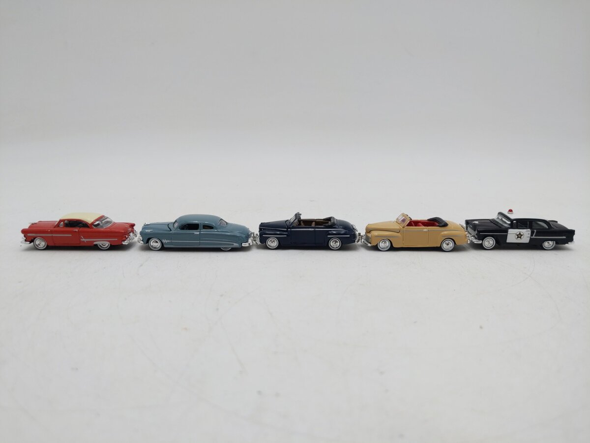 Classic Metal Works N Scale Assorted Cars [5] EX