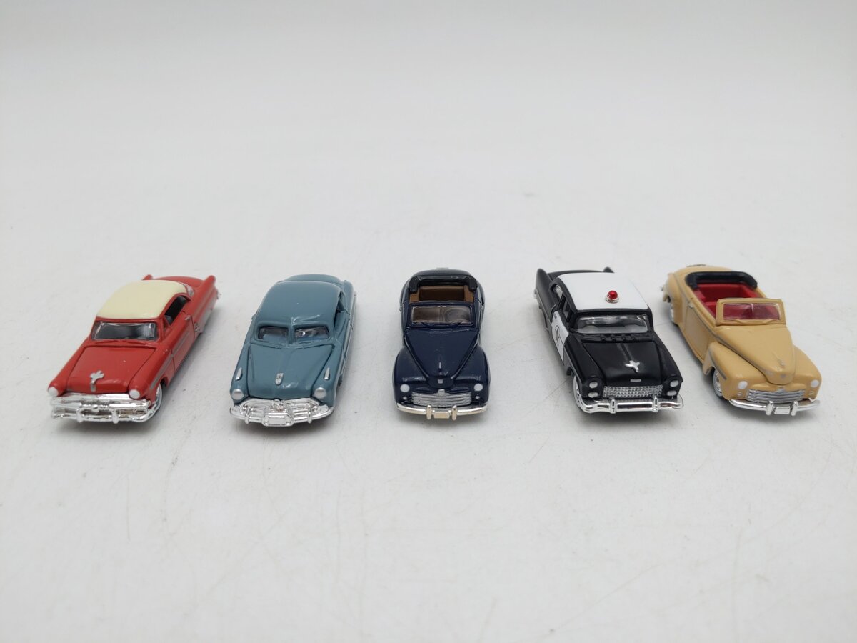 Classic Metal Works N Scale Assorted Cars [5] EX