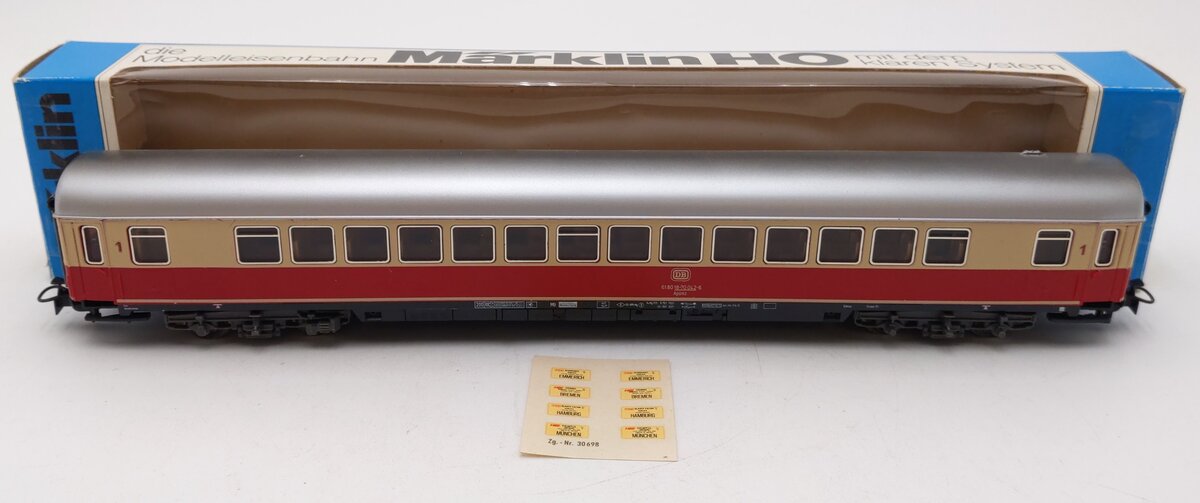 Marklin 4096 HO Scale DB Red and Cream Passenger Car EX/Box