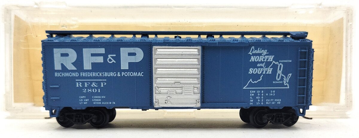 Atlas 3413 N Scale RF&P Boxcar #2801 LN/Box