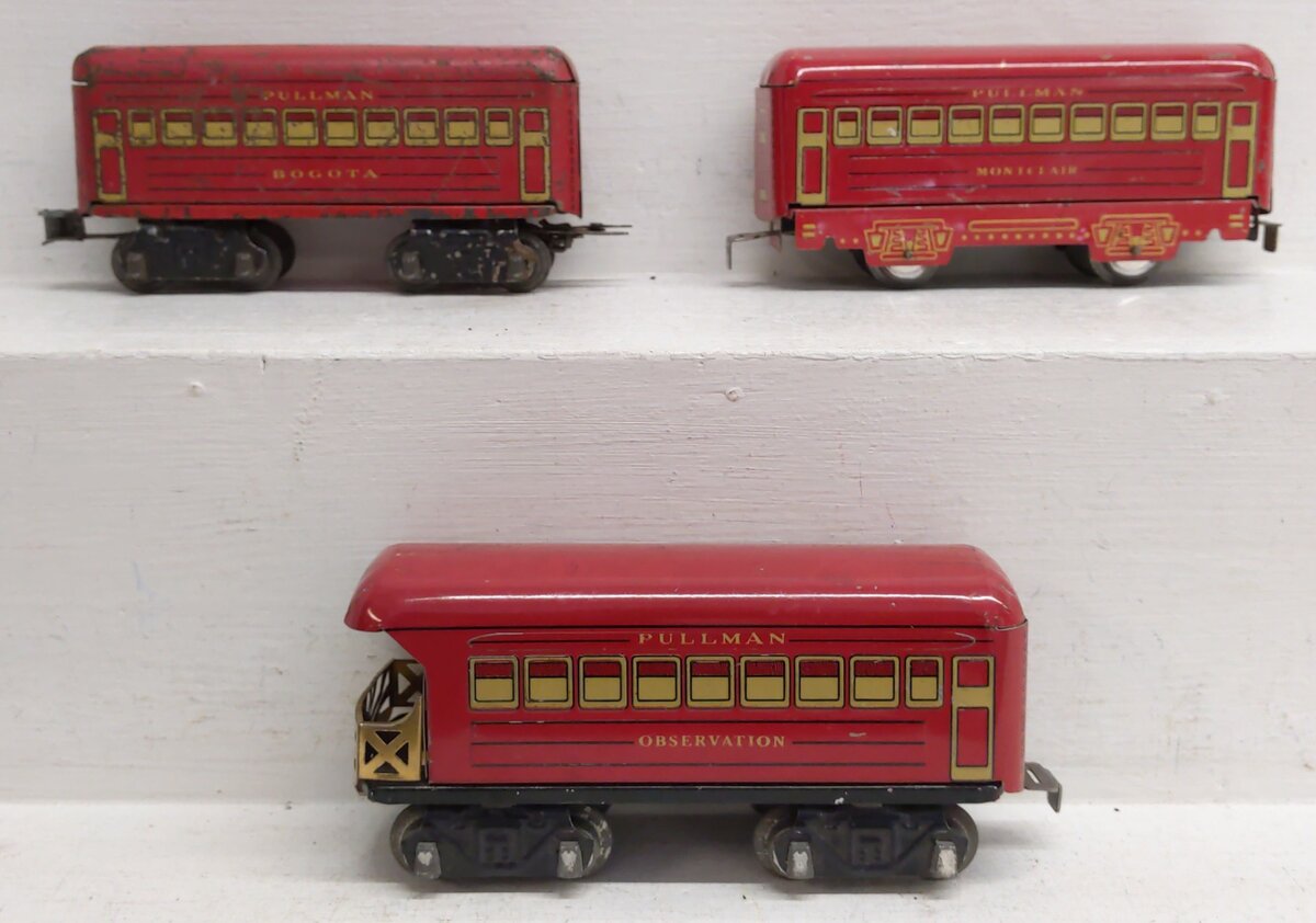 Marx Vintage Prewar O Gauge Passenger Cars [3]: Bogota, Montclair, & Observation
