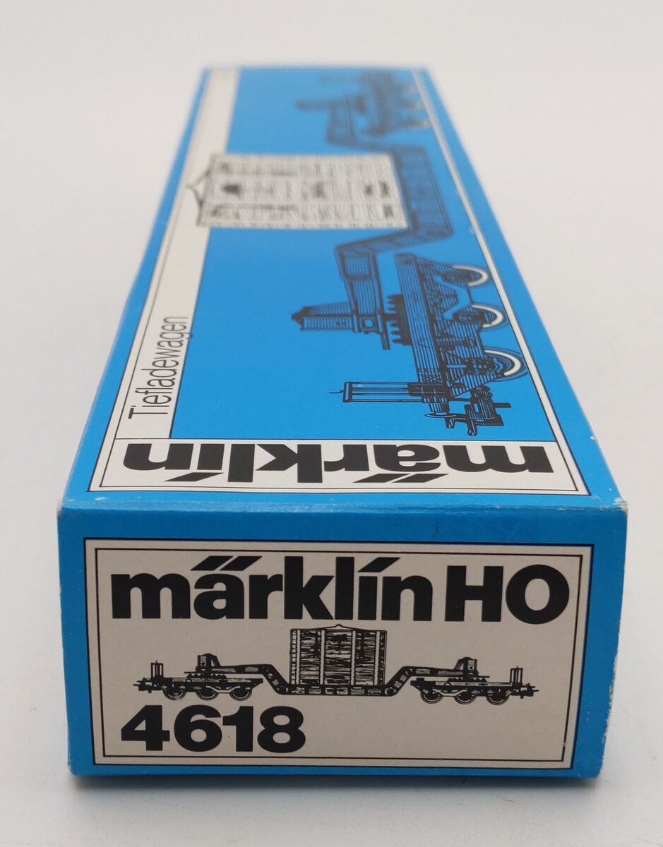 Marklin 4618 DB Depressed Center Flatcar w/ Crate Load EX/Box