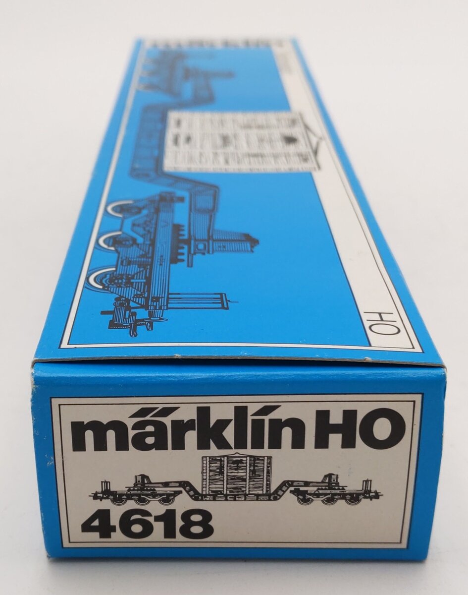 Marklin 4618 DB Depressed Center Flatcar w/ Crate Load EX/Box