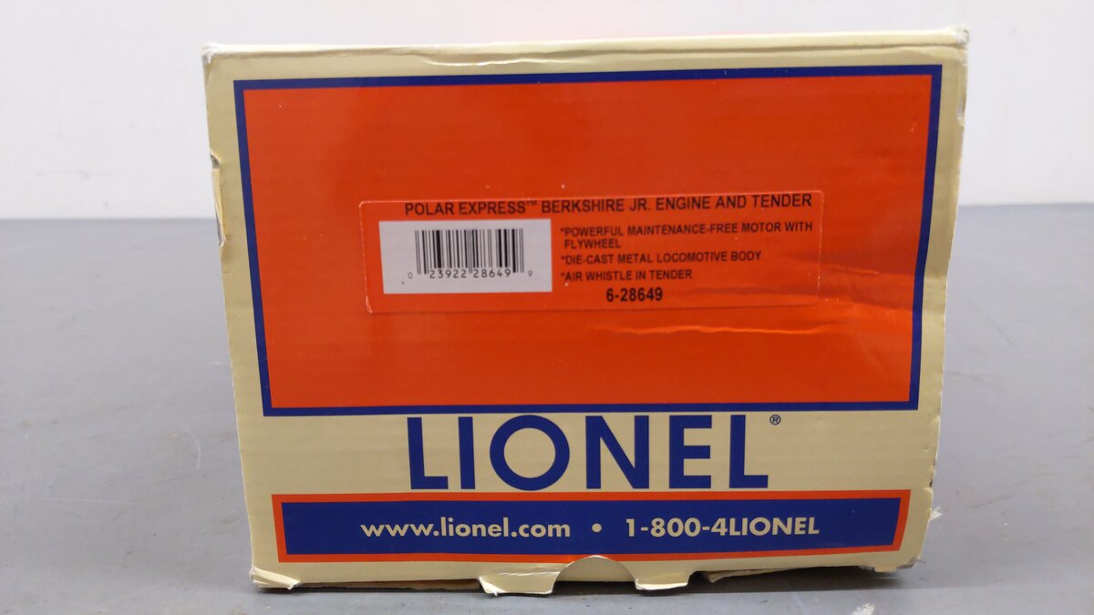 Lionel 6-28649 O Polar Express 2-8-4 Berkshire Steam Locomotive & Tender #1225 EX/Box