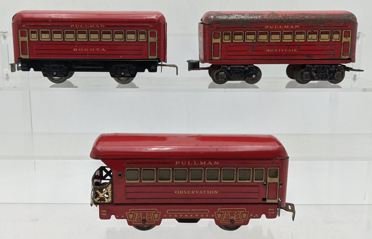 Marx Vintage Prewar O Gauge Passenger Cars [3]: Bogota, Montclair, & Observation
