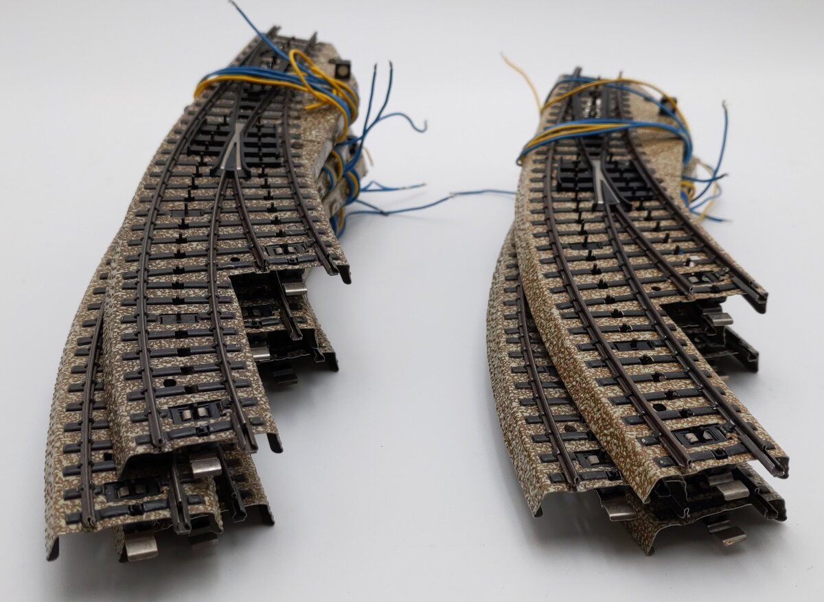 Marklin 5141 HO Scale Left Hand Curved 30° 2-Way Switch Turnouts [7] EX