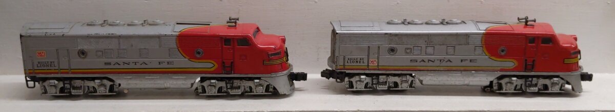 Lionel 2333 Vintage O Santa Fe F3 AA Diesel Set VG