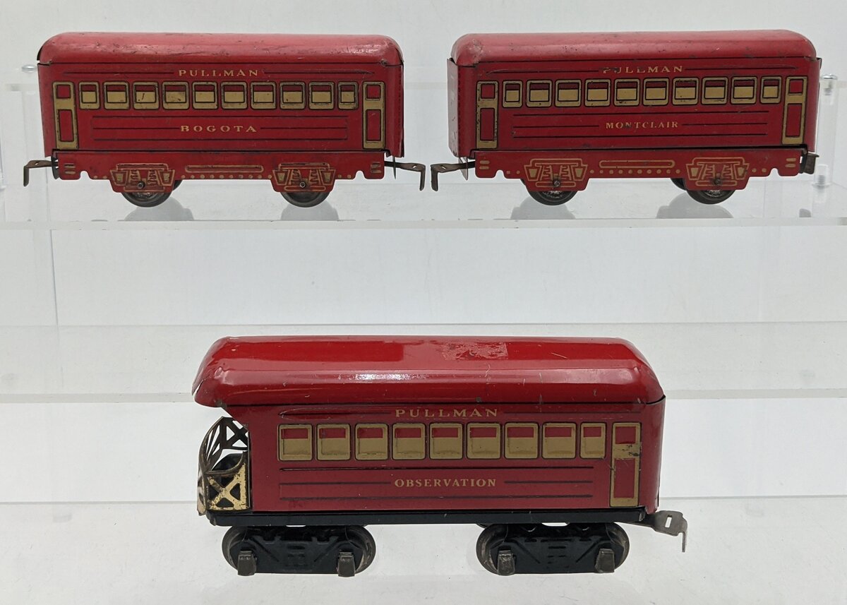 Marx Vintage Prewar O Gauge Passenger Cars [3]: Bogota, Montclair, & Observation VG