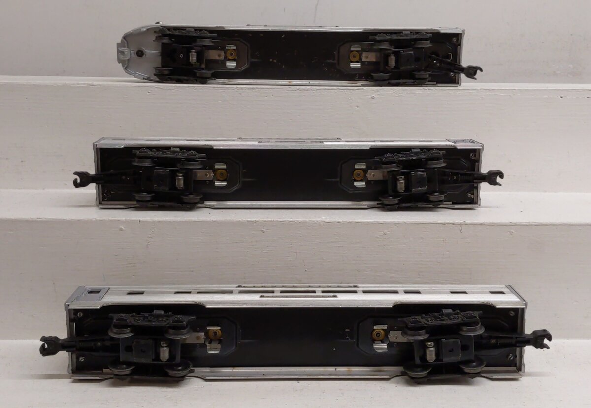 Lionel Vintage O Gauge Silver Dawn Aluminum Observation Car #2534,2531,2533 [3] VG