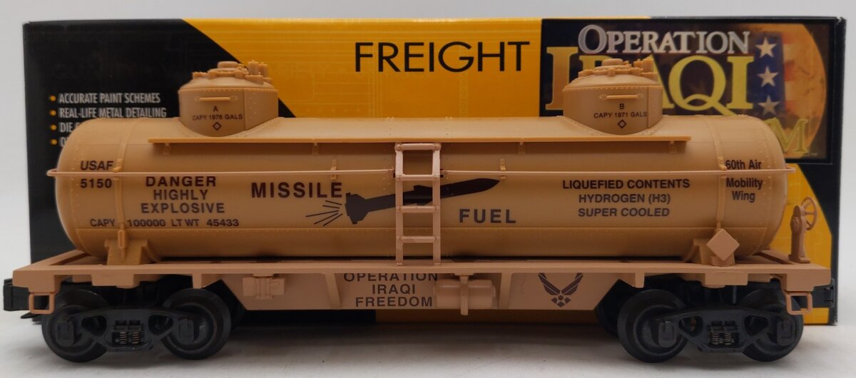 K-Line K635-8017 O Gauge Operation Iraqi Freedom Missile Fuel Tank Car EX/Box