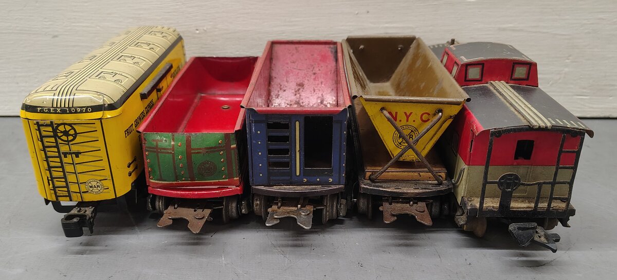 Marx Vintage O Gauge Freight Cars: 10970, 554, 552 [5] VG