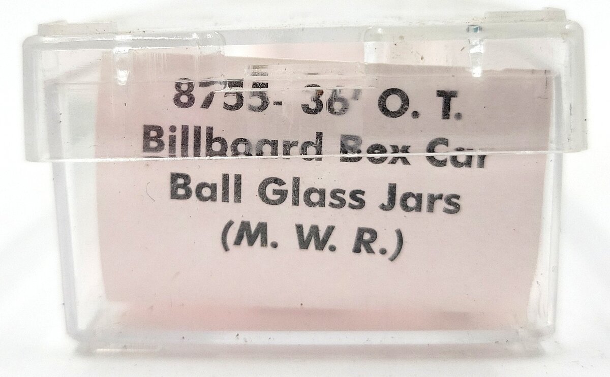 Roundhouse 8755 N Scale Ball Glass Jar Billboard Boxcar #1280 VG/Box