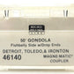 Micro-Trains 04600140 N Scale DT&I 50' Fishbelly Side Gondola #9148 w Drop Ends EX/Box
