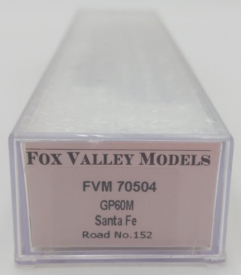 Fox Valley Models 70504 N Scale Santa Fe GP60M Diesel Locomotive #152 with DCC EX/Box