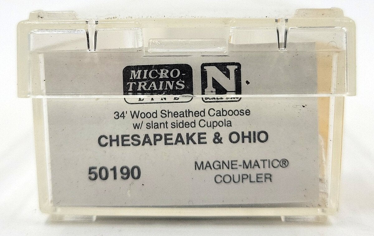 Micro-Trains 05000190 N C&O 34' Wooden Sheathed Cupola Caboose #90061 EX/Box