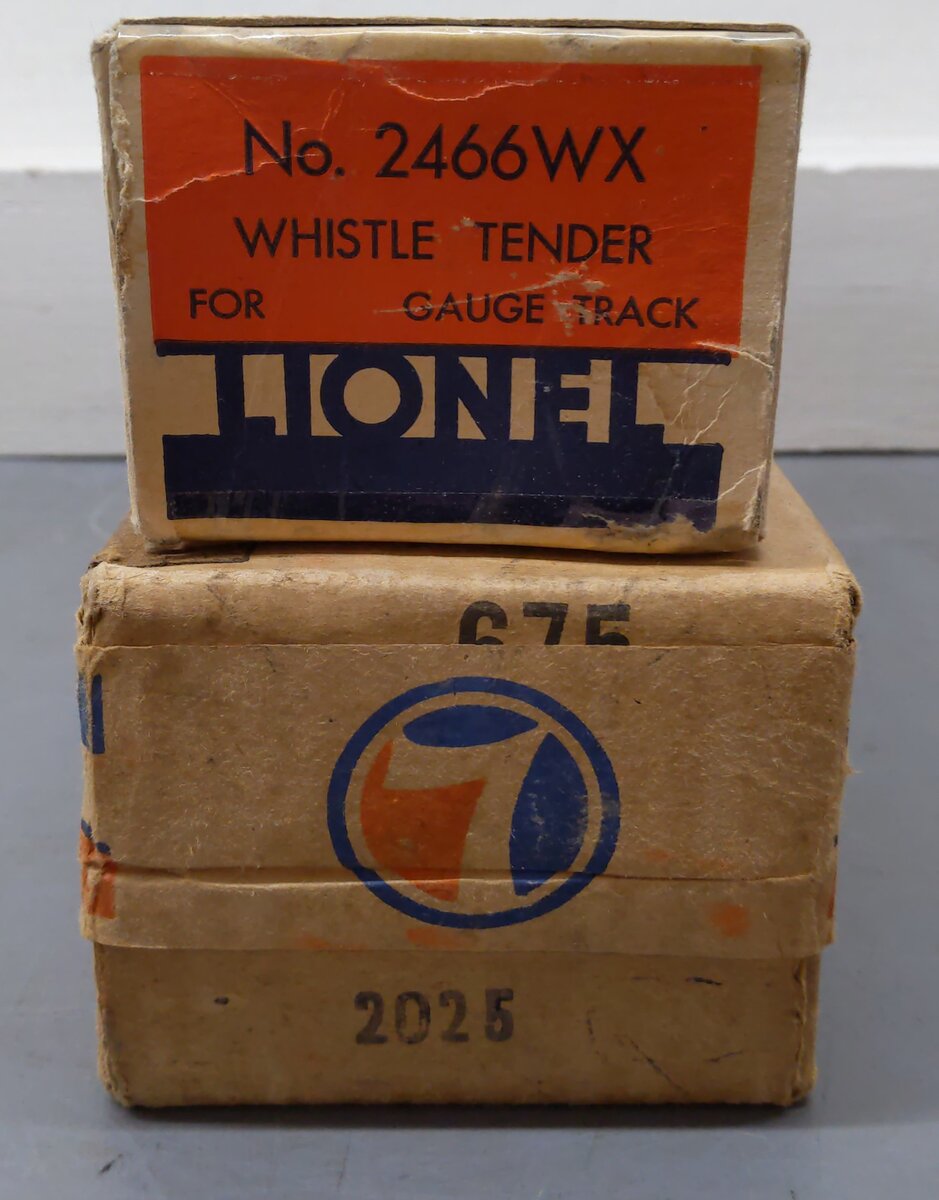 Lionel 2025 Vintage O 2-6-2 Diecast Steam Locomotive w/2466WX Tender Box Only VG/Box